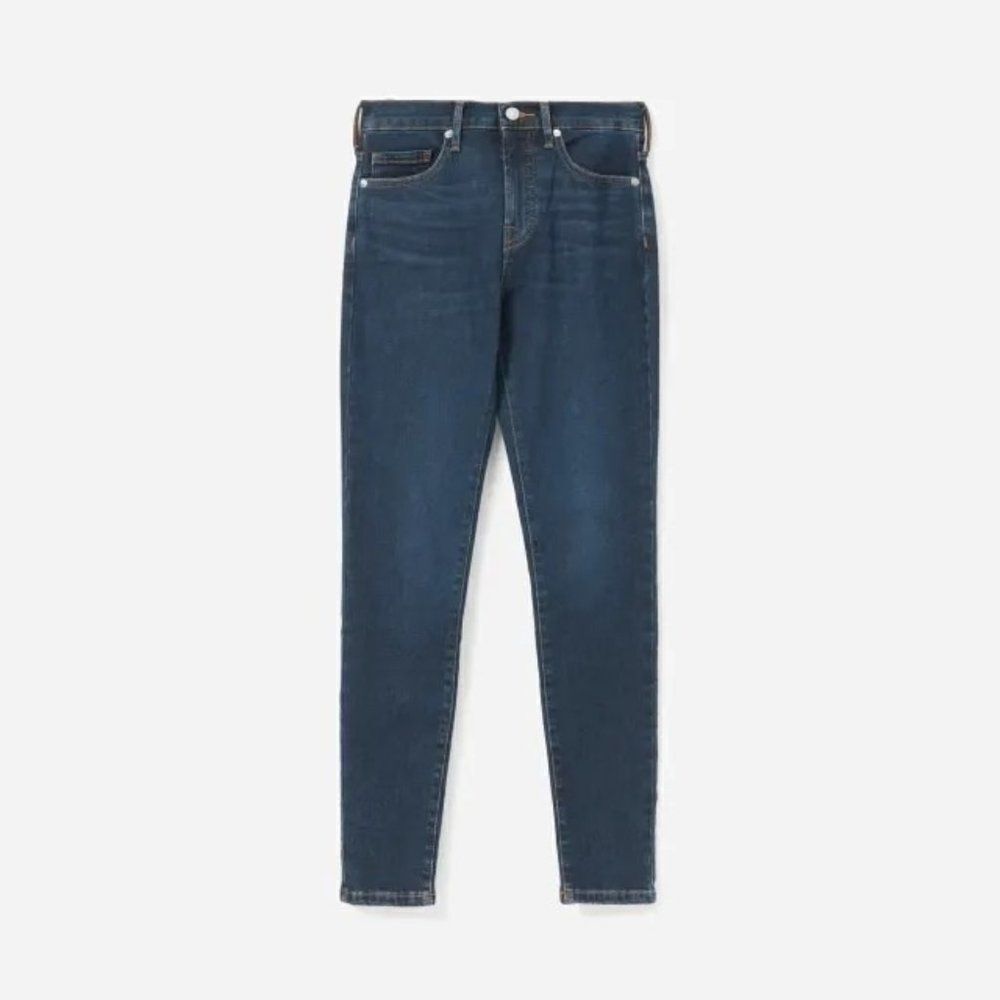 Everlane The Authentic Stretch Mid-Rise Skinny Ankle Jeans Size 29 Blue Stretch - Picture 8 of 9